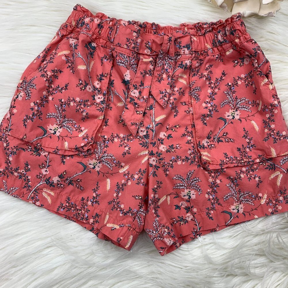 Gap Kids Cotton Tie Waist Floral Shorts Size XXL